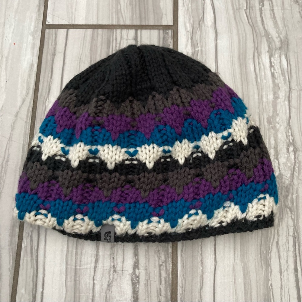 The North Face knit acrylic beanie. EUC